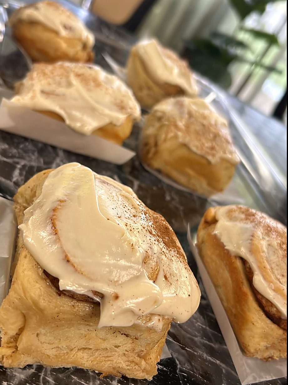 Iced cinnamon rolls